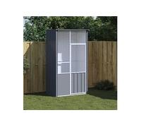 Vidaxl Cage À Oiseaux Anthracite 115x78x200 Cm Acier Galvanisé Gris