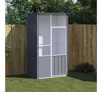 Vidaxl Cage À Oiseaux Anthracite 115x78x200 Cm Acier Galvanisé Gris