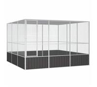 vidaXL Cage à oiseaux Anthracite 302,5×324,5×211,5 cm Acier galvanisé