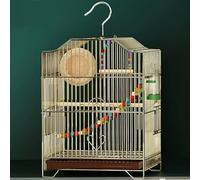 Cage à Oiseaux avec Poignée pour la Maison ou Le Voyage, Cage Suspendue de Taille Moyenne et Petite pour Oiseaux, Perroquets, Inséparables, Perruches, Calopsittes
