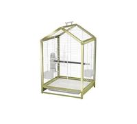 Cage à Oiseaux Cage à Oiseaux de 22 Pouces Haut, Cage décorative Un Seul Niveau, Verte et métallique, for perroquets, tourtereaux, perruches, pinsons pour Canaris