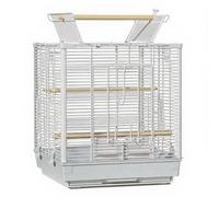 Cage à Oiseaux Cage à Oiseaux de Grande Taille, Ouverture par Le Haut, Fils horizontaux sur Quatre côtés, Porte châssis surélevée avec Serrure Support de Cage de vol