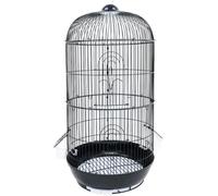 Cage à Oiseaux Cage à Oiseaux en Métal Cage à Oiseaux Roud Transporteur De Maison à Oiseaux Wrought IRO Birdcage Portable Durable Transporteurs D’Oiseaux pour Cage, Black, 34 * 70cm
