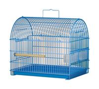 Cage à Oiseaux Cage à Oiseaux en métal Semi-Circulaire avec poignée supérieure, for l'extérieur, tiroir, Plateau, Porte Multiple, for perroquets, calopsittes Support de Cage de vol(Blue)