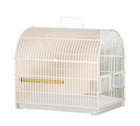 Cage à Oiseaux Cage à Oiseaux en métal Semi-Circulaire avec poignée supérieure, for l'extérieur, tiroir, Plateau, Porte Multiple, for perroquets, calopsittes Support de Cage de vol(Blanc)