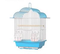 Cage à Oiseaux Cage à Oiseaux Maison Villa Tiroir Châssis Ports d'extension Poignée Calopsittes Perruches ondulées Moineaux de Java Support de Cage de vol(Blue,Grand)