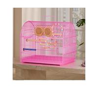 Cage à Oiseaux Cage à Oiseaux Perroquet spéciale Petite Cage Domestique Grande Villa écologique Support de Cage de vol(Pink)