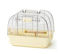 Cage à Oiseaux Cage à Oiseaux Portable for perroquets, avec poignée ventilée et Respirante, Fils horizontaux Filet inférieur pour Canaris(Yellow)