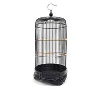 Cage à Oiseaux Cage à Oiseaux Ronde en métal Vintage Cage à Perroquet Cage ornementale en Peau de Tigre Pivoine adaptée aux inséparables canaris Perruche Cage à Oiseaux Perroquet