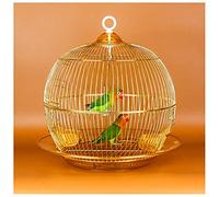Cage à oiseaux/cage à oiseaux ronde pour petit perroquet cage en métal décoration cage ornementale petite cage perroquet cage à oiseaux cage à oiseaux perroquet volière volière, doré