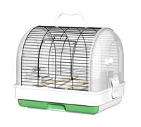 Cage à Oiseaux Cage à Oiseaux Verte for Perroquet, Cage de Voyage Portable avec poignée, Ouvertures sur Trois côtés, Fils horizontaux for l'escalade Support de Cage de vol