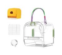Cage à oiseaux - Cage de transport pour oiseaux | Nid de perruche avec plateau amovible facile à nettoyer | Fournitures de nidification pliable avec intérieur spacieux respirant pour calopsittes