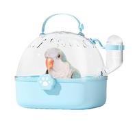 Cage à oiseaux - Cage de voyage pour perroquets - Accessoire de boîte à oiseaux - Étui portable panoramique avec bouteille d'eau pour les aventures sauvages en plein air - Espace de vie ventilé sûr
