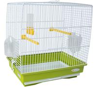 Cage à Oiseaux, Cage Oiseau, Cage à Oiseaux en Fer de 14 Pouces for Perruche, Perroquet, Pigeons, calopsitte, Pinson, Perroquet, canari, Conure,(Green)