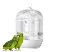 Cage à oiseaux, cage ronde portable Gauge Buddy, transporteur de voyage léger pour perruches, mains courantes petits tourtereaux et conures, boîtier compact résistant aux fuites, voyage en