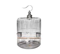 Cage à Oiseaux, Cages à Oiseaux en Fer forgé, Cages Acier Inoxydable, nichoir carré, Porte-Oiseaux créatifs, intérieur Vintage(30cm)