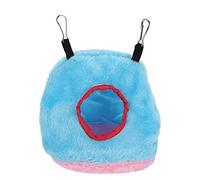 Cage à Oiseaux, Cages à Oiseaux pour perruches, nid d'oiseau, Accessoires de Cage pour perruches, Oiseau de Compagnie, balançoire Ronde Suspendue, lit de Grotte, décoration pour (Blue)