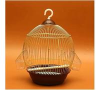Cage à Oiseaux, Cages à Oiseaux Rondes de Style Vintage, Cages suspendues, Cage en Acier Inoxydable, Maison dorée Luxe