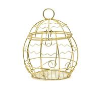 Cage à oiseaux creuse dorée pour hamster, lapin, perroquet, jouet pour garder les pigeons