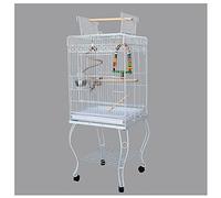 Cage à oiseaux d'angle, cage à oiseaux avec support, cage de vol, supports interactifs for animaux de compagnie et cages à perroquets mobiles adaptées aux canaris, petits perroquets, pinsons, insépara