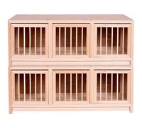 Cage à oiseaux de 89,9 cm à 3 portes, volière en bois de grande capacité, facile à nettoyer, nécessite un assemblage, habitat intérieur durable pour pigeons