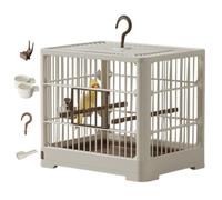 Cage à oiseaux de voyage - Conteneur portable pour oiseaux, grande cage à oiseaux pour perroquets | Comprend un mât debout, un plateau amovible et une poignée à crochet pour perruches, perroquets