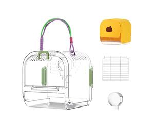 Cage à Oiseaux de Voyage - Transporteur de Perruche avec Tiroir Extensible,Logement Portable Cage à Oiseaux pour Ara Conure Caketile Étourneau Canari