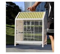 Cage À Oiseaux Décorative en Forme De Maison avec Plateau À Poignées Et Ports Extensibles(Yellow)