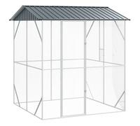 Cage à oiseaux en acier galvanisé - vidaXL - 215x208x247 cm - Anthracite - 29,2 kg - Durable - Utilisation en extérieur