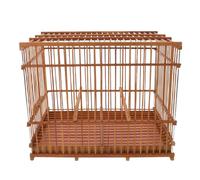 Cage à Oiseaux en Bambou, Rectangulaire, Portable et Légère | Lovebirds et Pinsons, Usage Balcon ou Maison, Style Vintage Tressé, Décor et Utilité