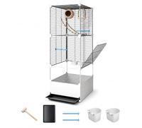 Cage à Oiseaux en Fer, Grille | Mangeoire incluse, Logement pr oiseaux, Aménagement d'espace, Pr collectionneurs