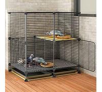 Cage à oiseaux en métal avec plateau amovible pour perruches, calopsittes, inséparables, pigeons, poules, canards, oies