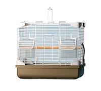 Cage À Oiseaux en Métal avec Poignée, Cage De Transport De Voyage for Perroquets, Conures, Calopsittes(Bruin)