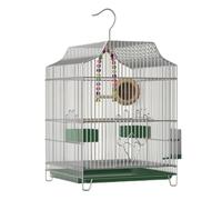 Cage À Oiseaux en Métal for Perroquets, Perruches, Calopsittes, Inséparables, Pinsons(Blue,Silver)