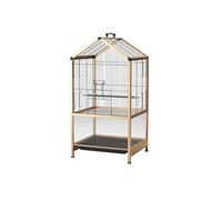 Cage à oiseaux en métal pour perroquets, canaris, inséparables et nageoires, couleur dorée