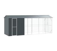 Cage à Oiseaux extérieure en Acier galvanisé Anthracite 645 x 208 x 247 cm, enclos rectangulaire Moderne pour Jardin ou terrasse, Grand Espace pour Plusieurs Oiseaux, Design