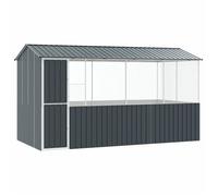 Cage à oiseaux extérieure - vidaXL - 410x210x230 cm - Anthracite - Acier galvanisé - Résistant aux intempéries