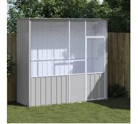 vidaXL Cage à oiseaux 215x78x200 cm acier galvanisé