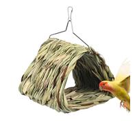 Cage à Oiseaux - Hamac Suspendu | Nid d'oiseau Triangulaire Solide tissé à la Main, Installation Facile, lit de Couchage Multifonction avec Crochet en métal pour Nymp