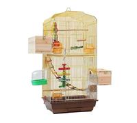 Cage À Oiseaux Intérieur Exterieur Cages À Oiseaux Rétro, Grande Cage Carrée Dorée, Maison Portable Et Durable, Porte-Maison pour La pour Perruches