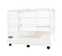 Cage À Oiseaux Intérieur Exterieur Grandes Cages À Oiseaux Vintage en Fer Forgé, avec Roues, De Voyage Portables, Mobilier D'extérieur pour Perruches(White)
