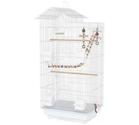 Cage à oiseaux intérieure pratique 46 x 36 x 100 cm plateau coulissant perchoir