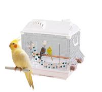 Cage à Oiseaux,Léger Anti-évasion Et Aéré - Petite Cage de Transport pour Canaris et Perruches - pour Calopsitte, Inséparable, Conure, Intérieur, Extérieur, Maison, Voyage