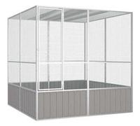 Cage à oiseaux - Non spécifié - 213,5x217,5x211,5 cm - Acier galvanisé - Extérieur - Grand format Gris G