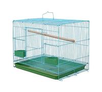 Cage à Oiseaux Petite Cage rectangulaire en Fil métallique for Oiseaux et canaris avec Support à Oiseaux et 2 Cages à Oiseaux en Demi-Cercle Cage à Oiseaux Perroquet
