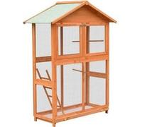 vidaXL Cage à oiseaux Pin massif et bois de sapin 125,5x59,5x164 cm 170638