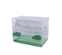 Cage à Oiseaux Pliable en métal antirouille for perroquets et canaris, décoration de nid avec mangeoire et Support de Jeu, 40 x 30 x 30 cm(40x28x31cm White)