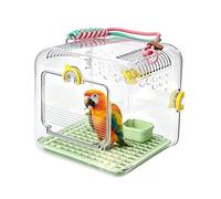 Cage à oiseaux portable en acrylique transparent pour animal domestique | Cage portable pour perruche pour aras, perroquet, moineau, pelouse, cour, patio, voyage