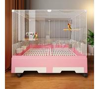 Cage à oiseaux pour calopsittes et inséparables - Cage de vol avec déflecteur pour tournesols, indigobirds, munias et grives