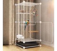 Cage à oiseaux pour calopsittes et perruches avec roulettes pivotantes et plateau facile à nettoyer, convient pour inséparables, pigeons et autres oiseaux